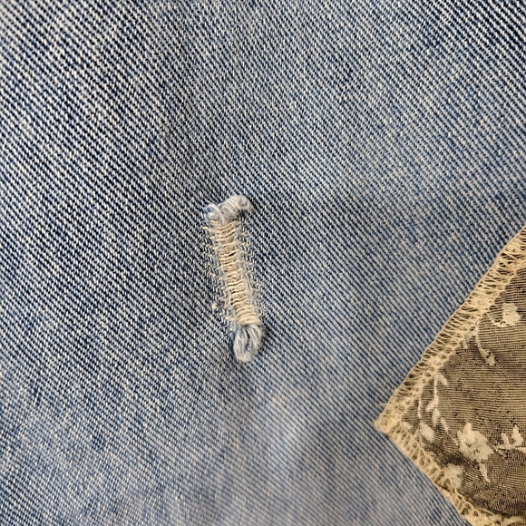 R.V.T Serve Piping Hot Patchwork Blue Jeans Sz 5/6 High Rise Straight Leg NWOT - Picture 8 of 15